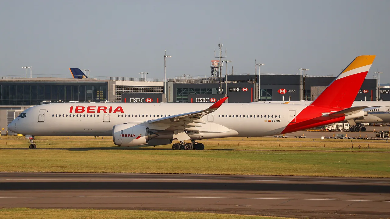 Iberia Airbus A350 at Heathrow