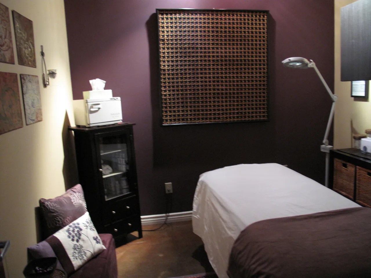 A professional skin-treatment room in Claremont, California